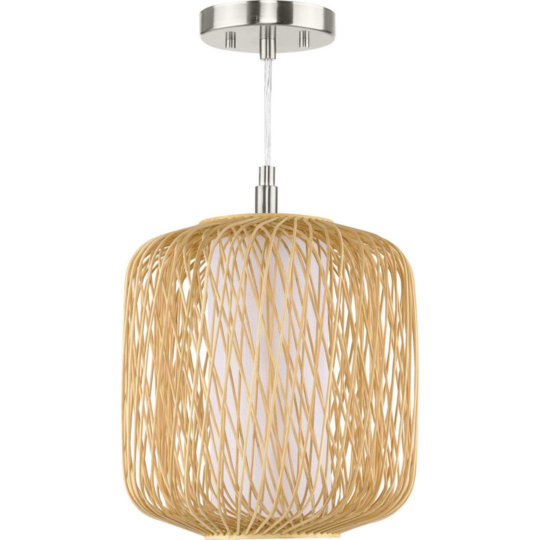 Cordova One Light Mini Pendant in Natural Rattan - available from The Lighting Shoppe, trusted by Canadian homeowners