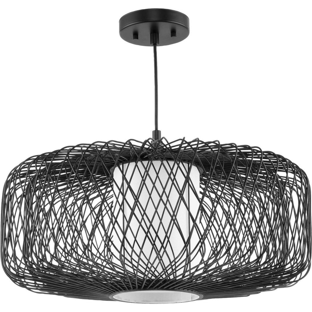 Progress Canada - P500397-202 - One Light Pendant - Cordova - Black Rattan