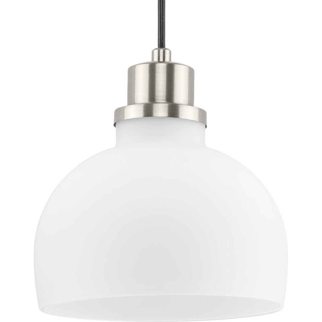 Garris One Light Mini Pendant in Brushed Nickel - available from The Lighting Shoppe, trusted by Canadian homeowners