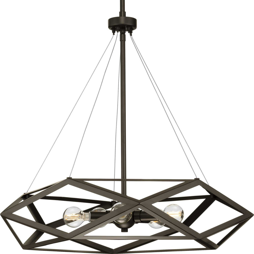 Progress Canada - P500422-129 - Five Light Pendant - Saucedo - Architectural Bronze