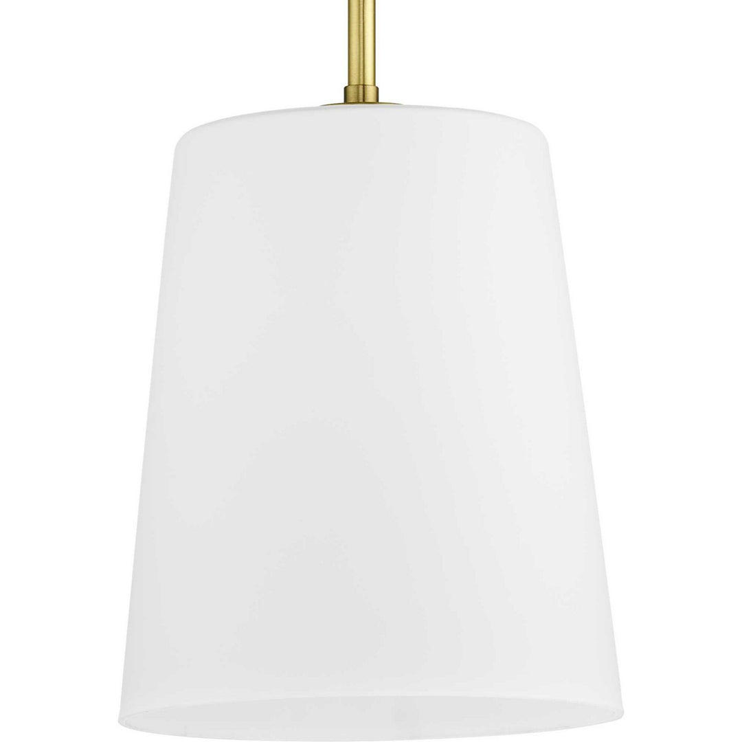Clarion One Light Pendant in Satin Brass - available from The Lighting Shoppe, trusted by Canadian homeowners