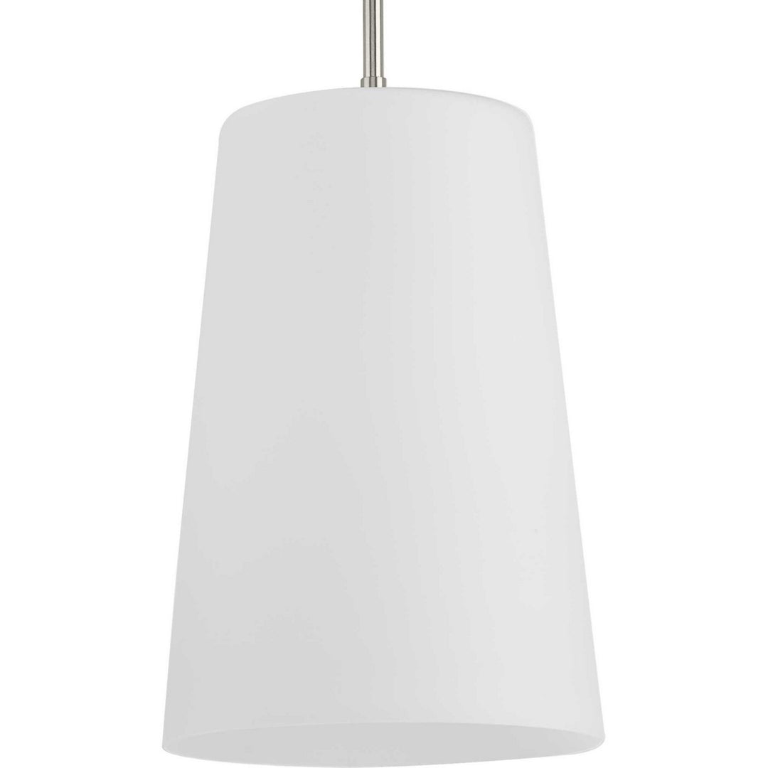 Clarion One Light Pendant in Brushed Nickel - available from The Lighting Shoppe, trusted by Canadian homeowners