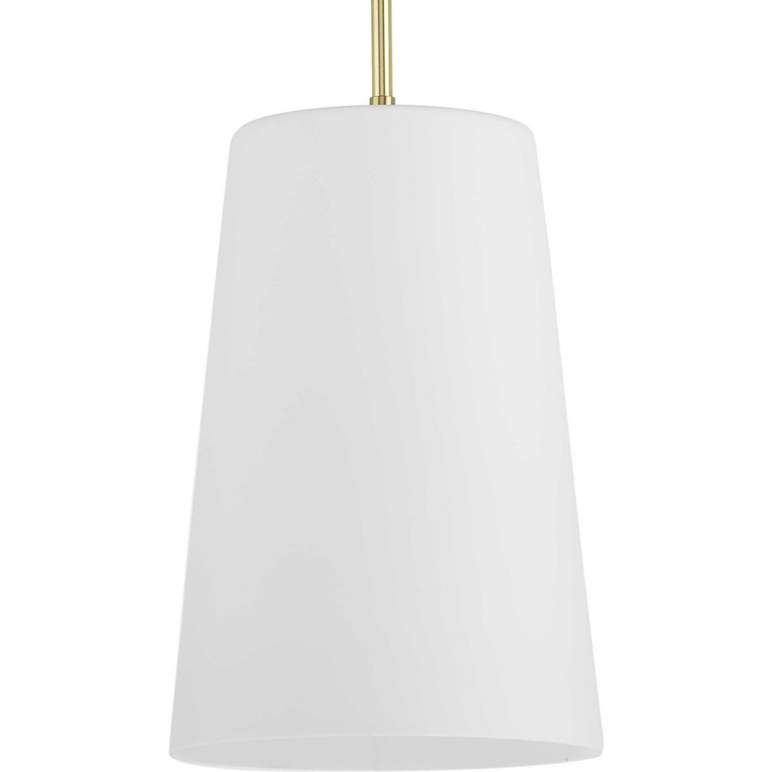 Clarion One Light Pendant in Satin Brass - available from The Lighting Shoppe, trusted by Canadian homeowners