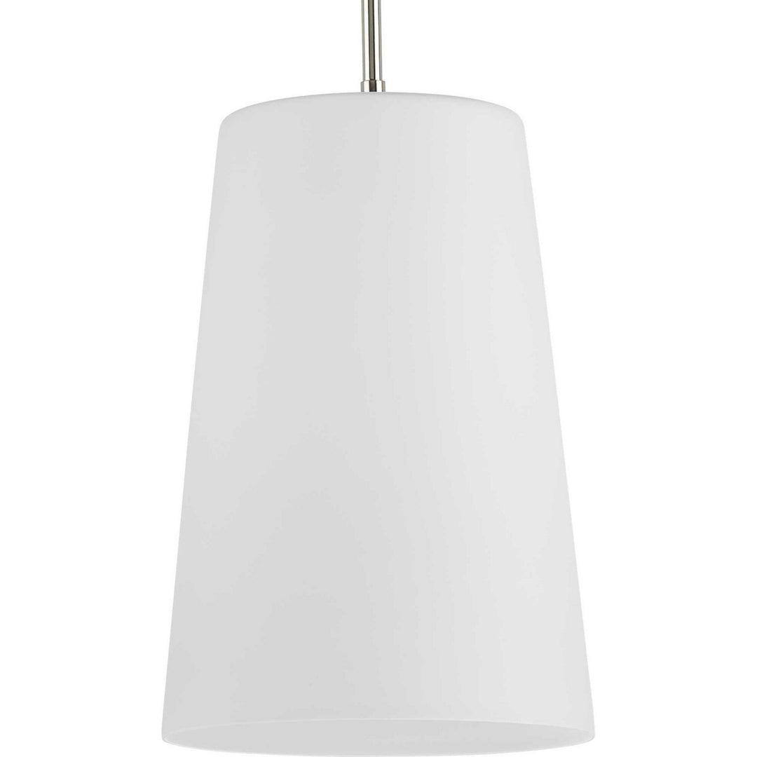 Clarion One Light Pendant in Polished Nickel - available from The Lighting Shoppe, trusted by Canadian homeowners