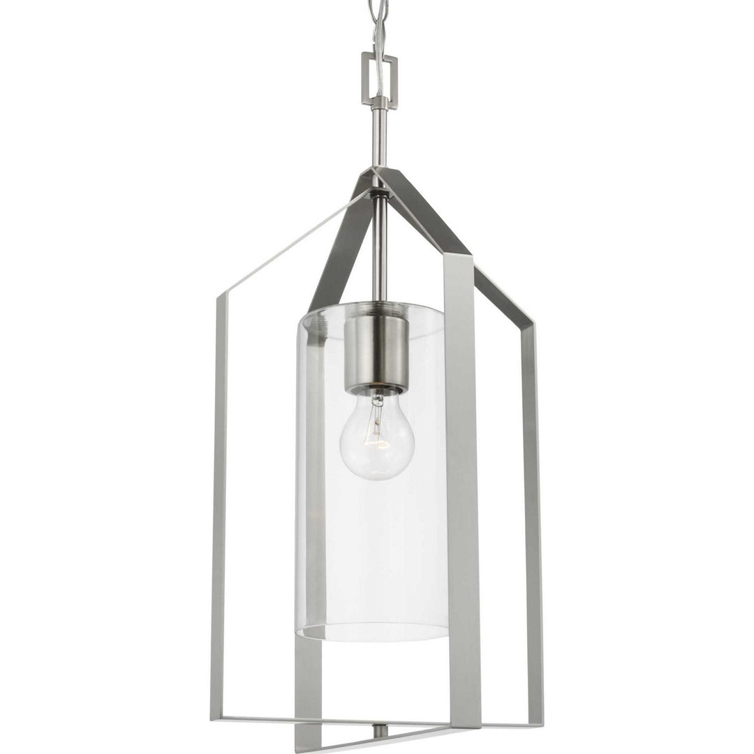 Vertex One Light Foyer Pendant in Brushed Nickel - available from The Lighting Shoppe, trusted by Canadian homeowners