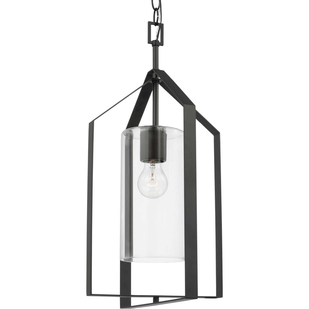 Vertex One Light Foyer Pendant in Matte Black - available from The Lighting Shoppe, trusted by Canadian homeowners