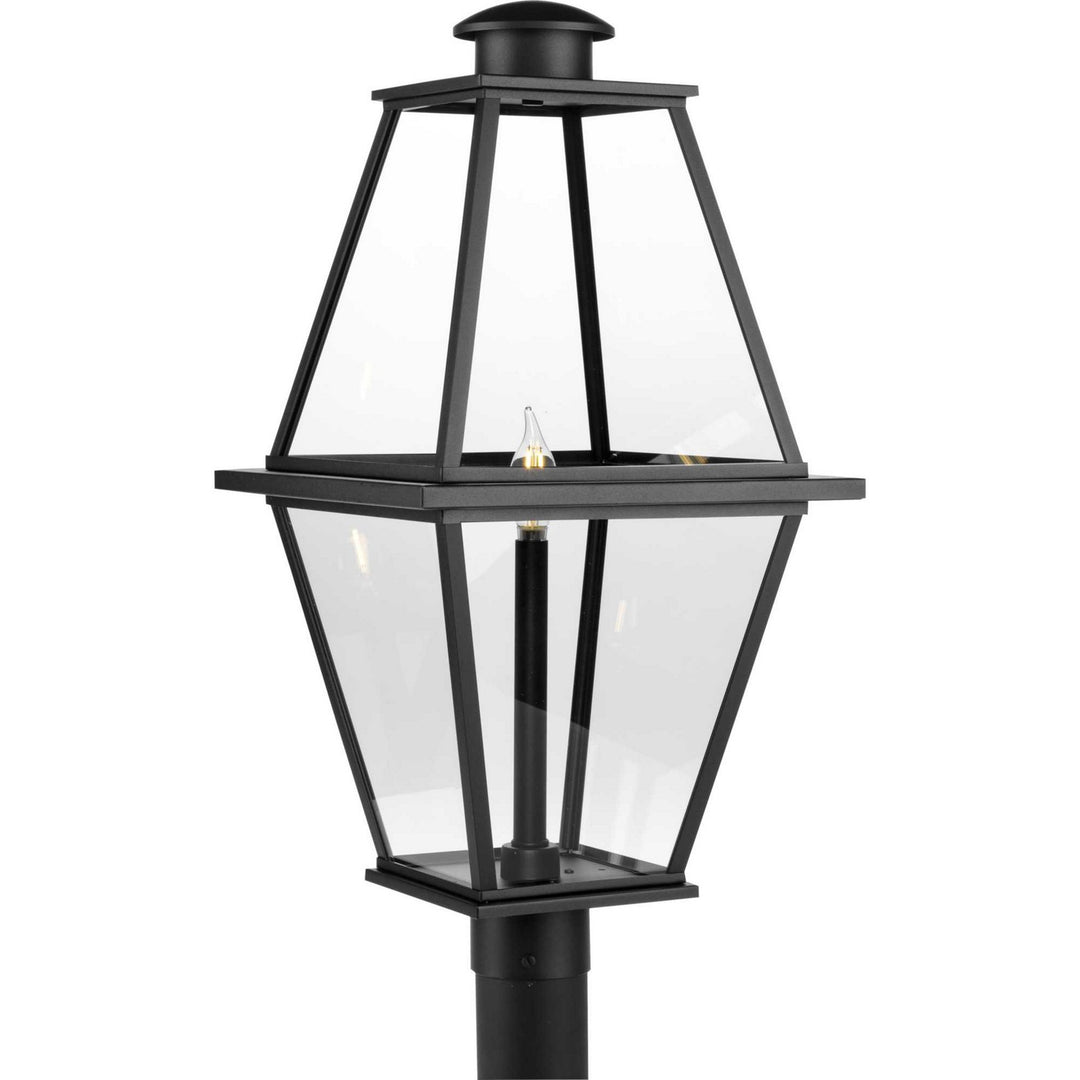 Bradshaw One Light Outdoor Post Lantern in Black - available from The Lighting Shoppe, trusted by Canadian homeowners