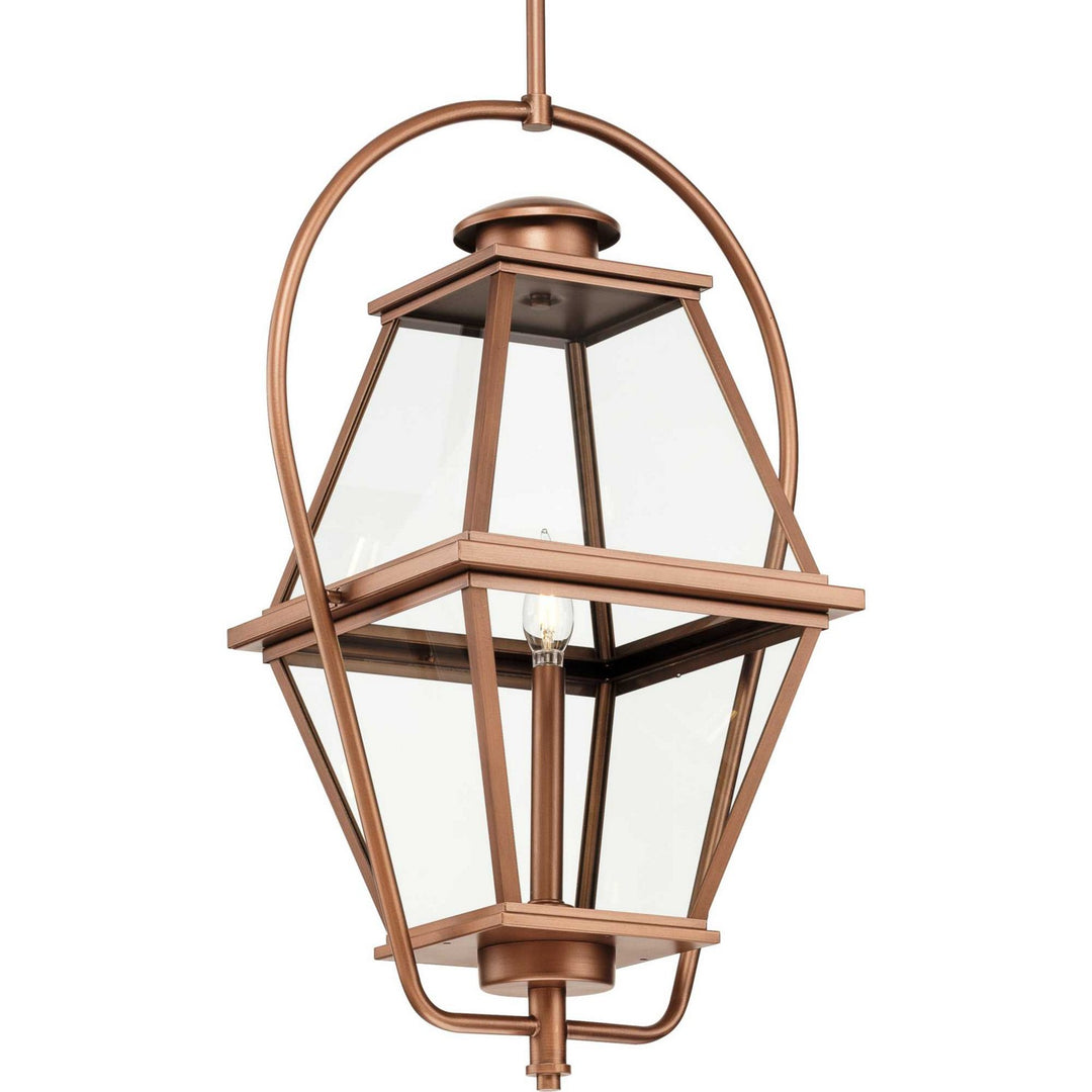 Bradshaw One Light Outdoor Hanging Lantern in Antique Copper - available from The Lighting Shoppe, trusted by Canadian homeowners