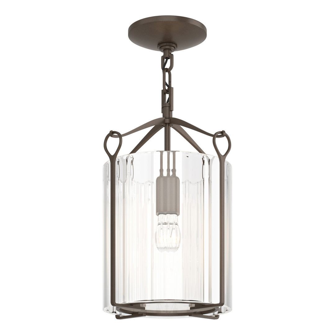 Bow One Light Semi-Flush Mount in Bronze - available from The Lighting Shoppe, trusted by Canadian homeowners