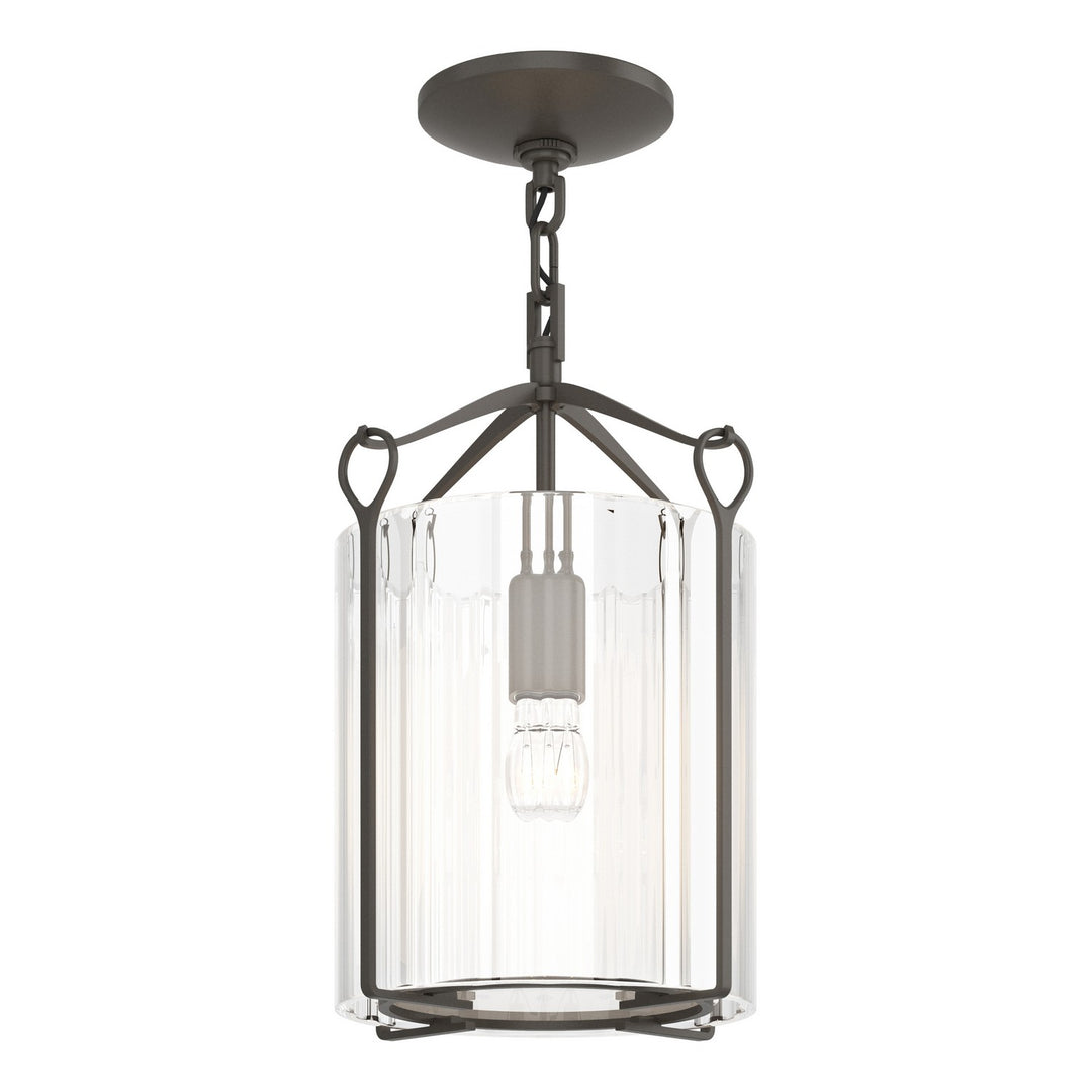 Hubbardton Forge Canada - 121140-SKT-07-ZM0137 - One Light Semi-Flush Mount - Bow - Dark Smoke