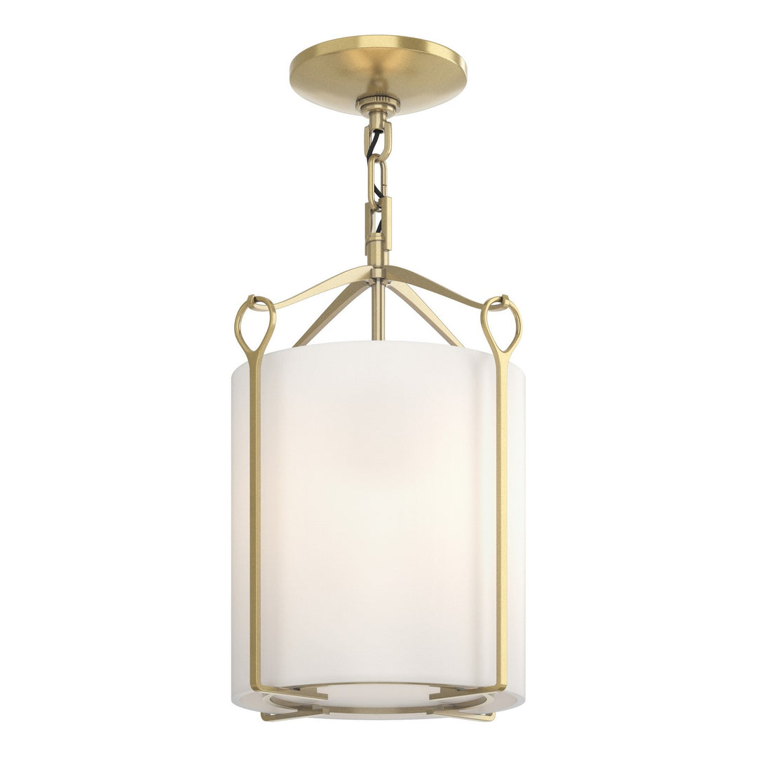 Bow One Light Semi-Flush Mount in Modern Brass - available from The Lighting Shoppe, trusted by Canadian homeowners