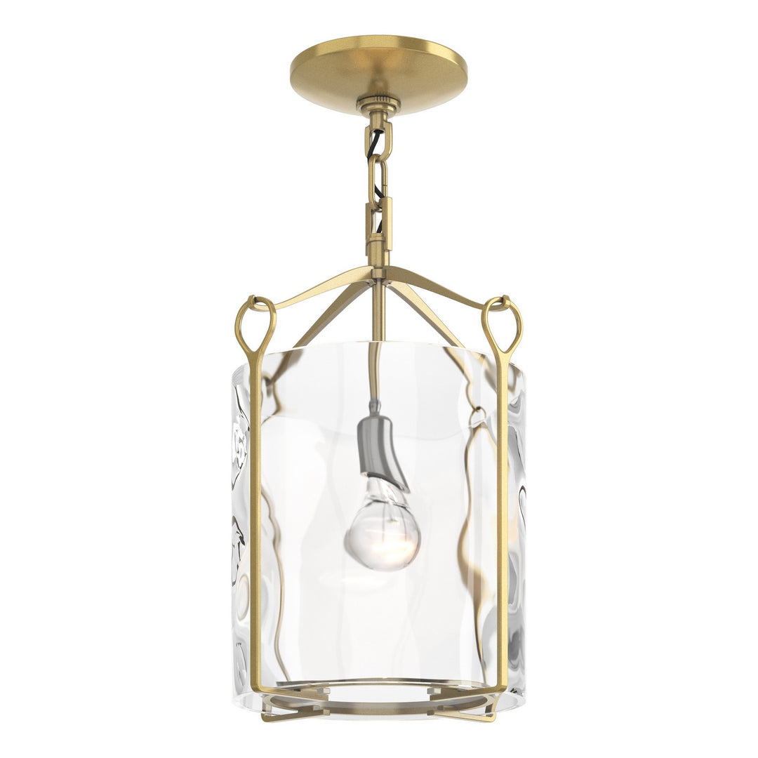Bow One Light Semi-Flush Mount in Modern Brass - available from The Lighting Shoppe, trusted by Canadian homeowners