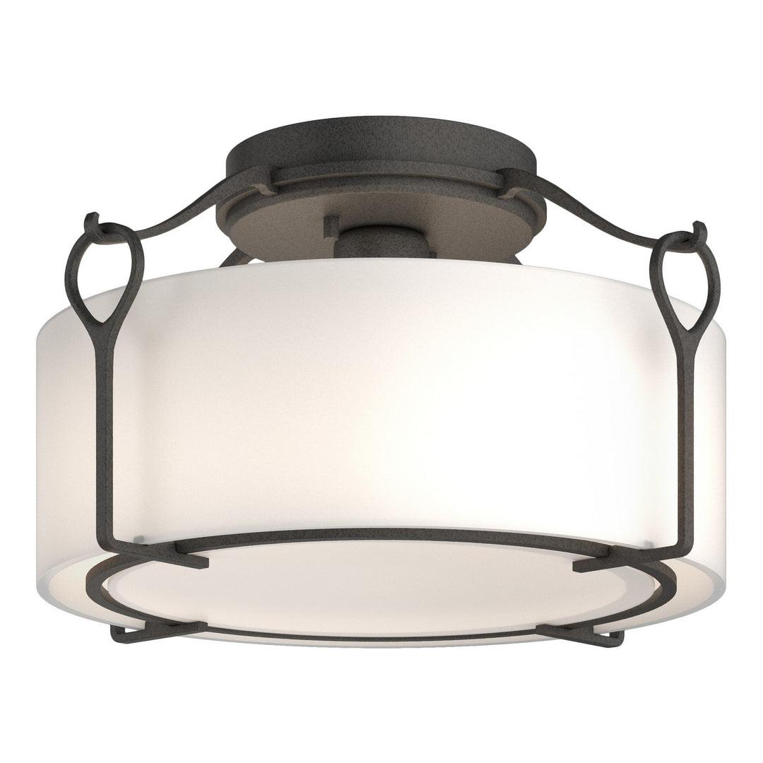 Bow One Light Semi-Flush Mount in Natural Iron - available from The Lighting Shoppe, trusted by Canadian homeowners