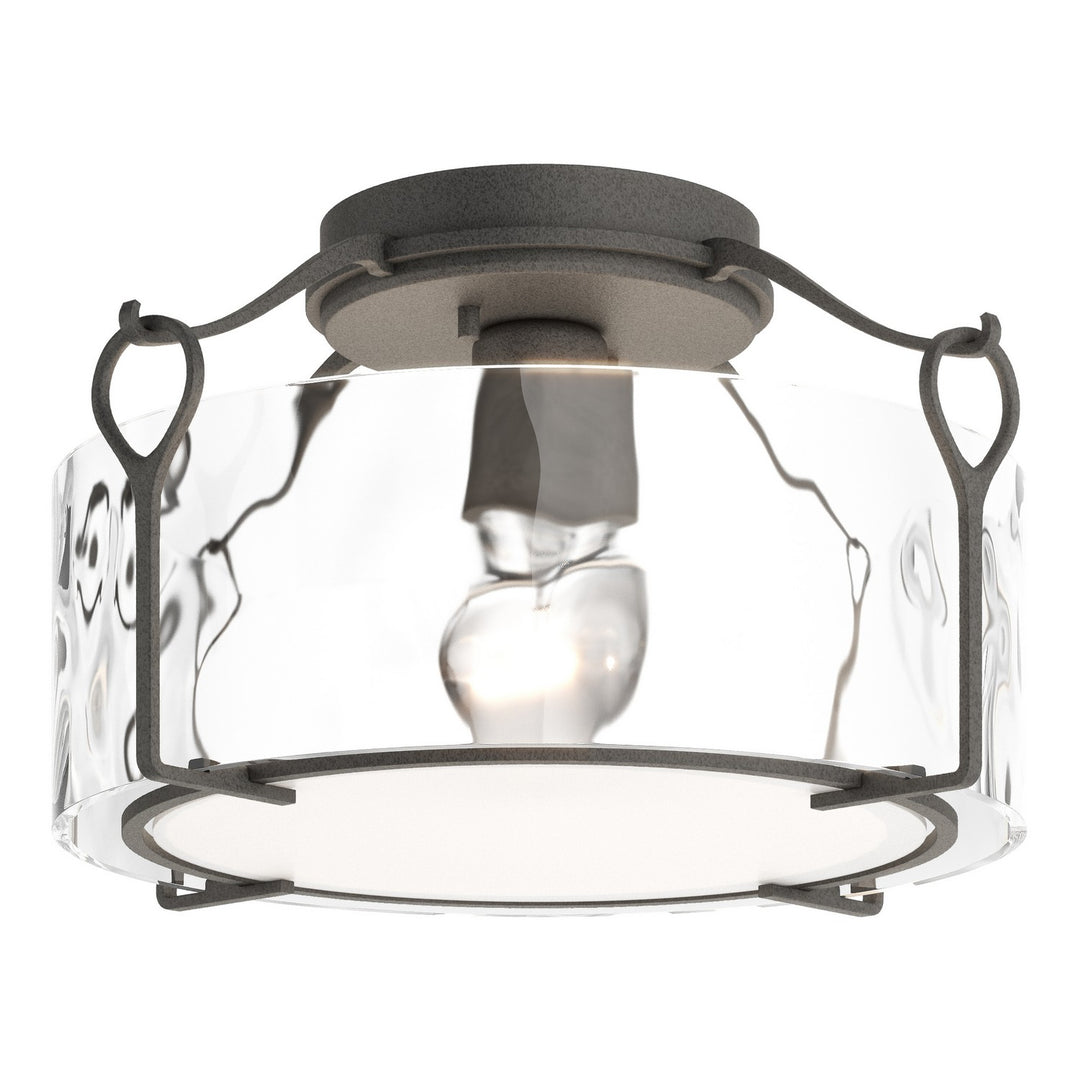 Bow One Light Semi-Flush Mount in Natural Iron - available from The Lighting Shoppe, trusted by Canadian homeowners
