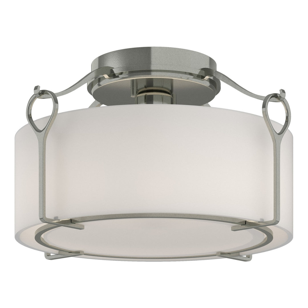 Bow One Light Semi-Flush Mount in Sterling - available from The Lighting Shoppe, trusted by Canadian homeowners