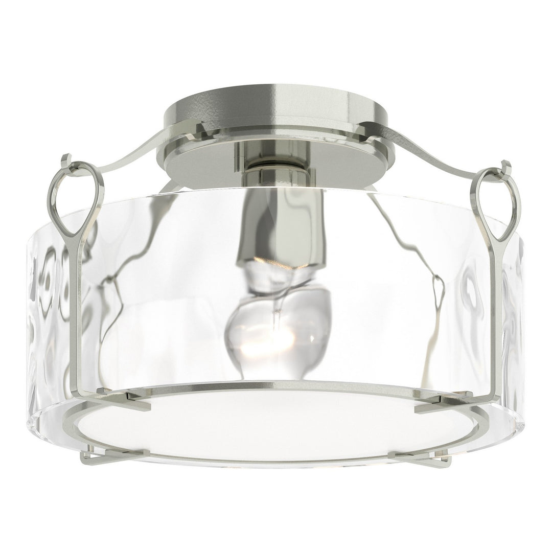 Bow One Light Semi-Flush Mount in Sterling - available from The Lighting Shoppe, trusted by Canadian homeowners