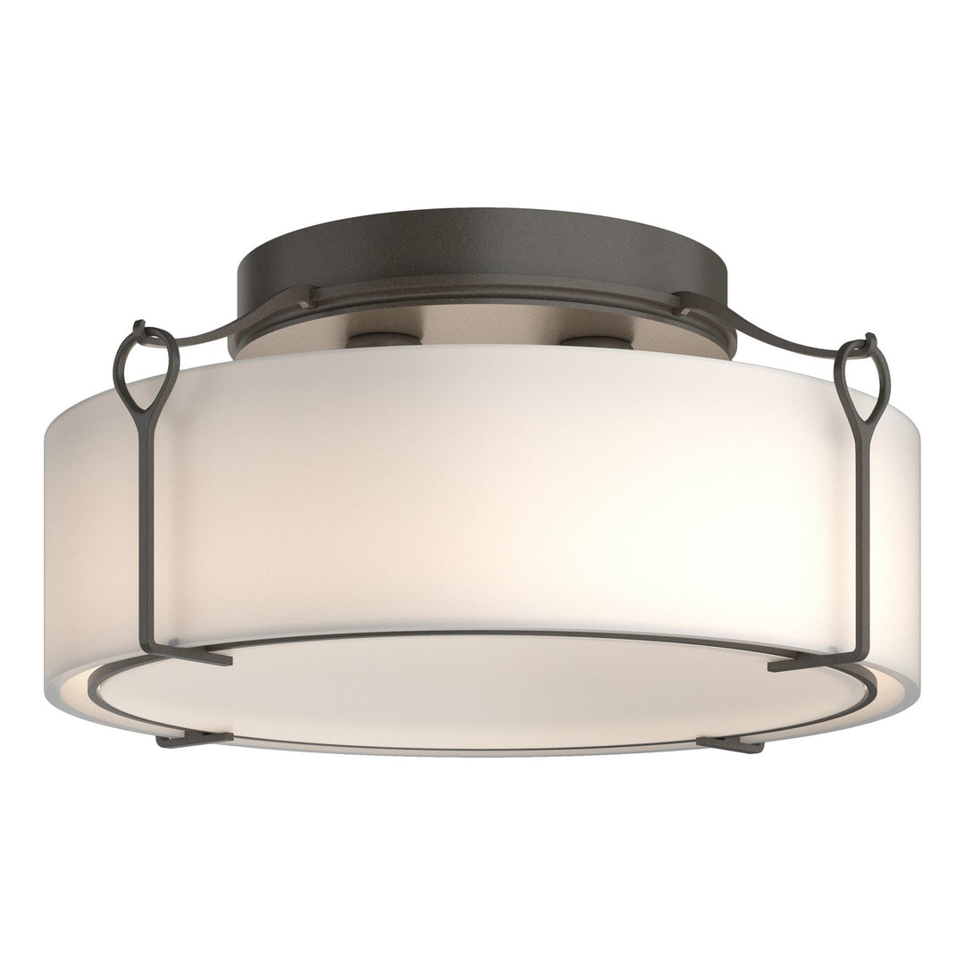 Bow Four Light Semi-Flush Mount in Dark Smoke - available from The Lighting Shoppe, trusted by Canadian homeowners