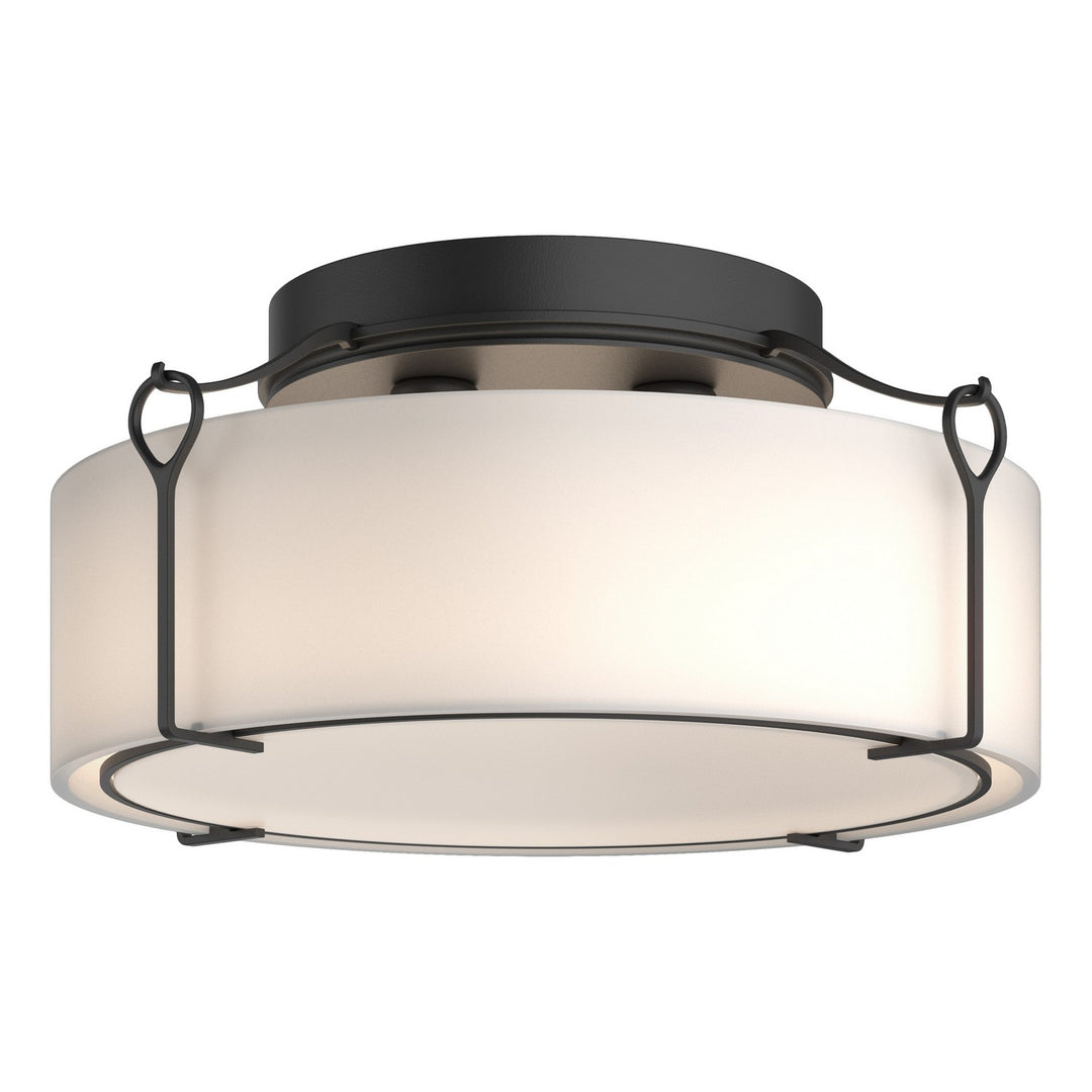 Bow Four Light Semi-Flush Mount in Black - available from The Lighting Shoppe, trusted by Canadian homeowners