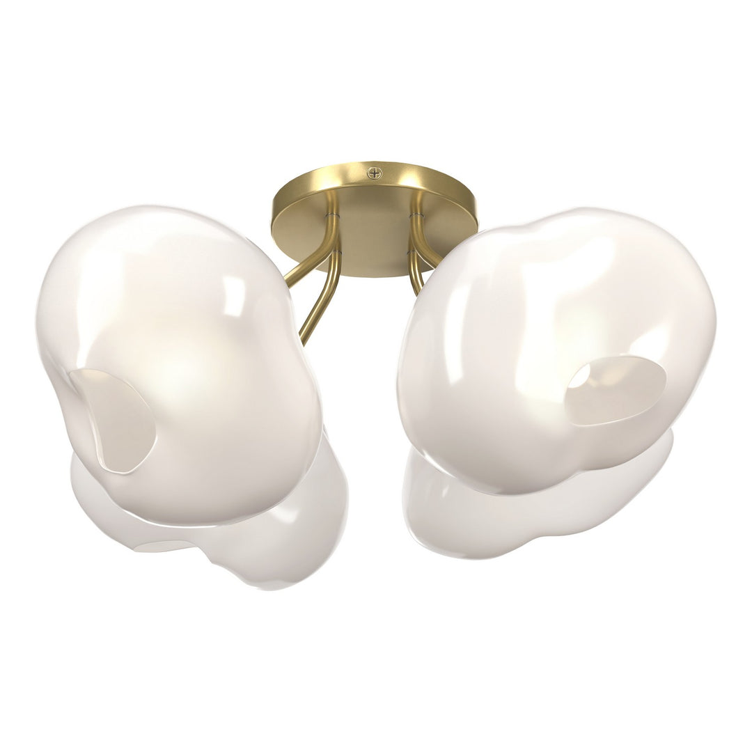 Ume Four Light Semi-Flush Mount in Modern Brass - available from The Lighting Shoppe, trusted by Canadian homeowners