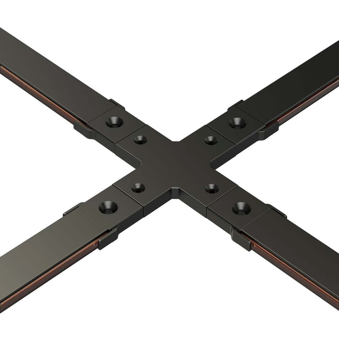 ET2 - ETMSC90-4XW-BK - Track 4-way X Connector - Continuum - Track - Black