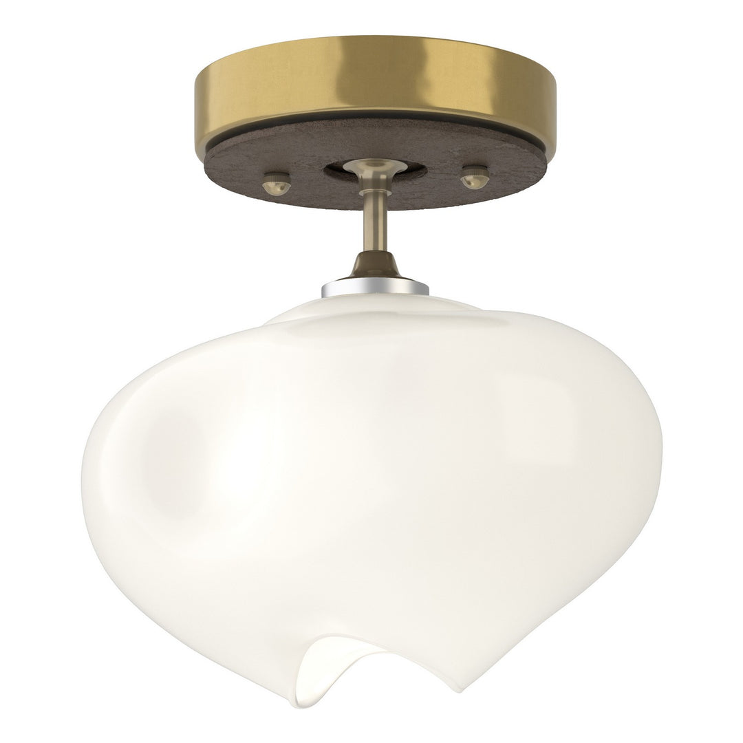 Hubbardton Forge Canada - 121372-SKT-86-05-FD0710 - One Light Semi-Flush Mount - Ume - Modern Brass