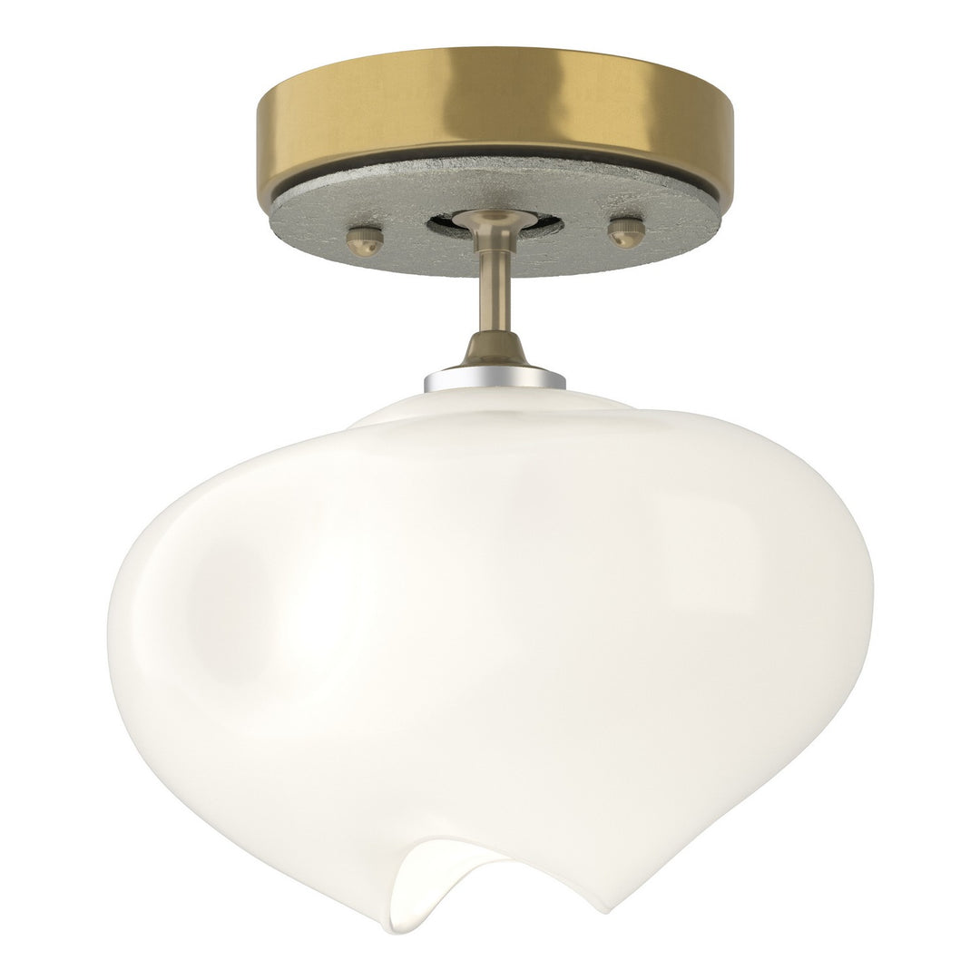 Ume One Light Semi-Flush Mount in Modern Brass - available from The Lighting Shoppe, trusted by Canadian homeowners