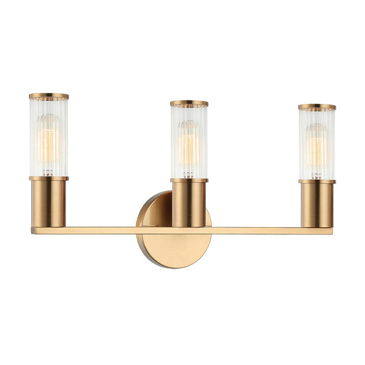 Matteo Canada - S02803AG - Three Light Wall Sconce - Klarice - Aged Gold Brass