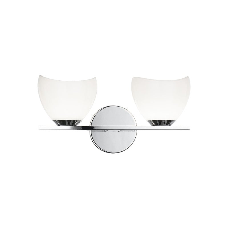 Uptowne Two Light Vanity in Chrome - available from The Lighting Shoppe, trusted by Canadian homeowners