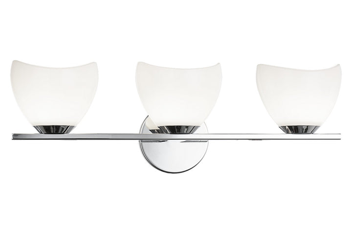 Uptowne Three Light Vanity in Chrome - available from The Lighting Shoppe, trusted by Canadian homeowners