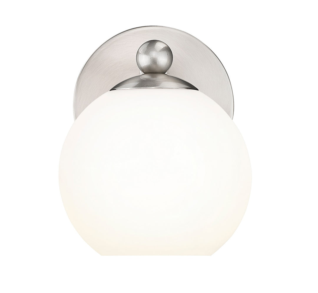 Neoma One Light Wall Sconce in Brushed Nickel - available from The Lighting Shoppe, trusted by Canadian homeowners
