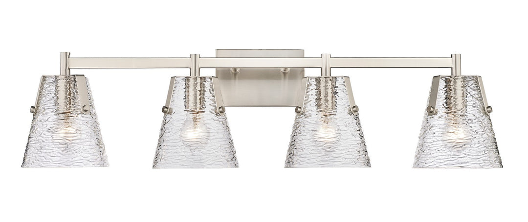 Analia Four Light Vanity in Brushed Nickel - available from The Lighting Shoppe, trusted by Canadian homeowners