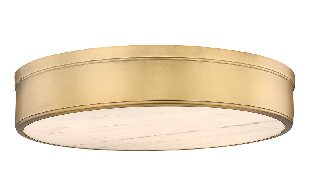 Anders LED Flush Mount in Rubbed Brass - available from The Lighting Shoppe, trusted by Canadian homeowners