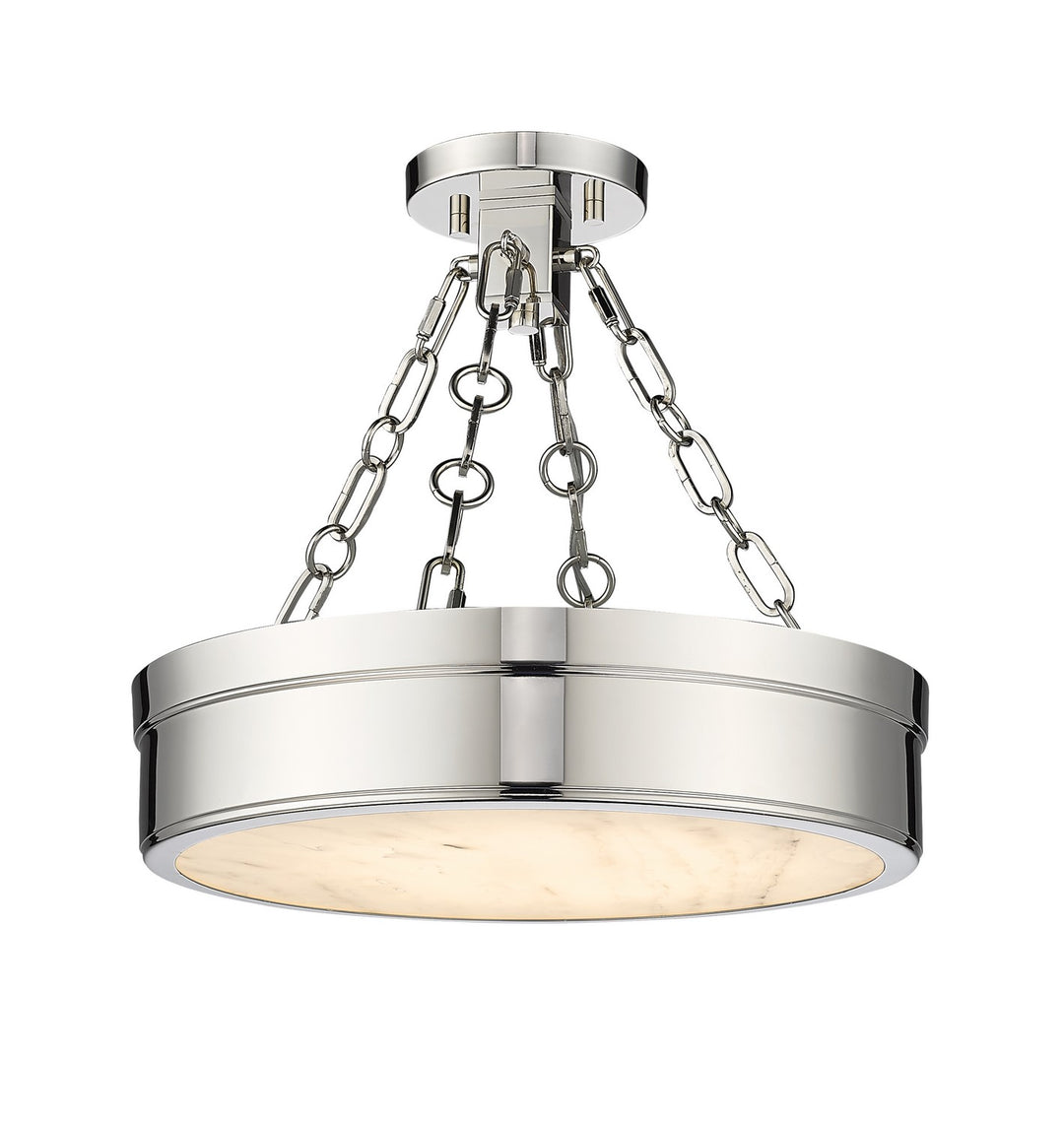 Anders LED Semi Flush Mount in Polished Nickel - available from The Lighting Shoppe, trusted by Canadian homeowners