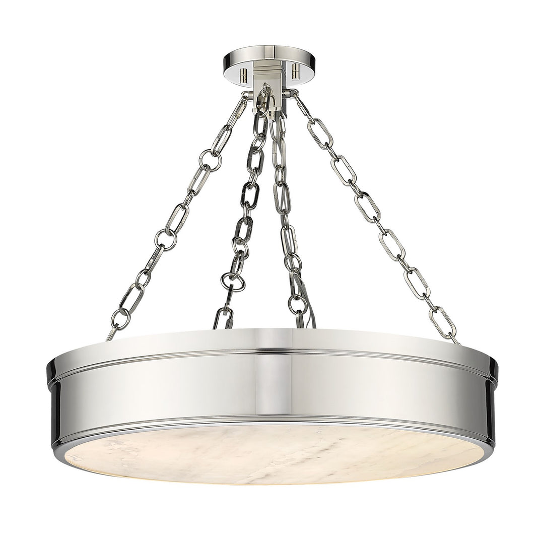 Anders LED Semi Flush Mount in Polished Nickel - available from The Lighting Shoppe, trusted by Canadian homeowners