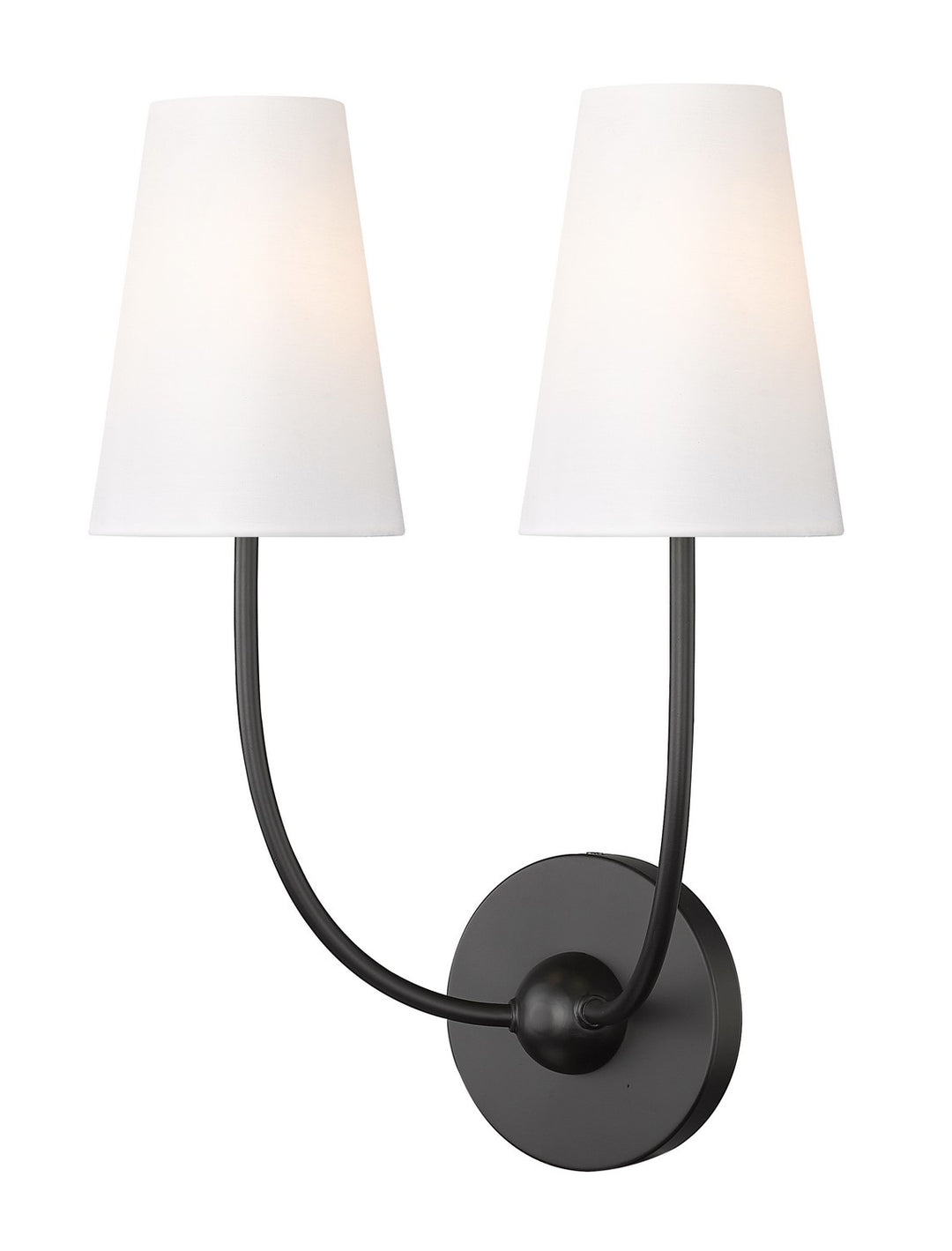 Shannon Two Light Wall Sconce in Matte Black - available from The Lighting Shoppe, trusted by Canadian homeowners