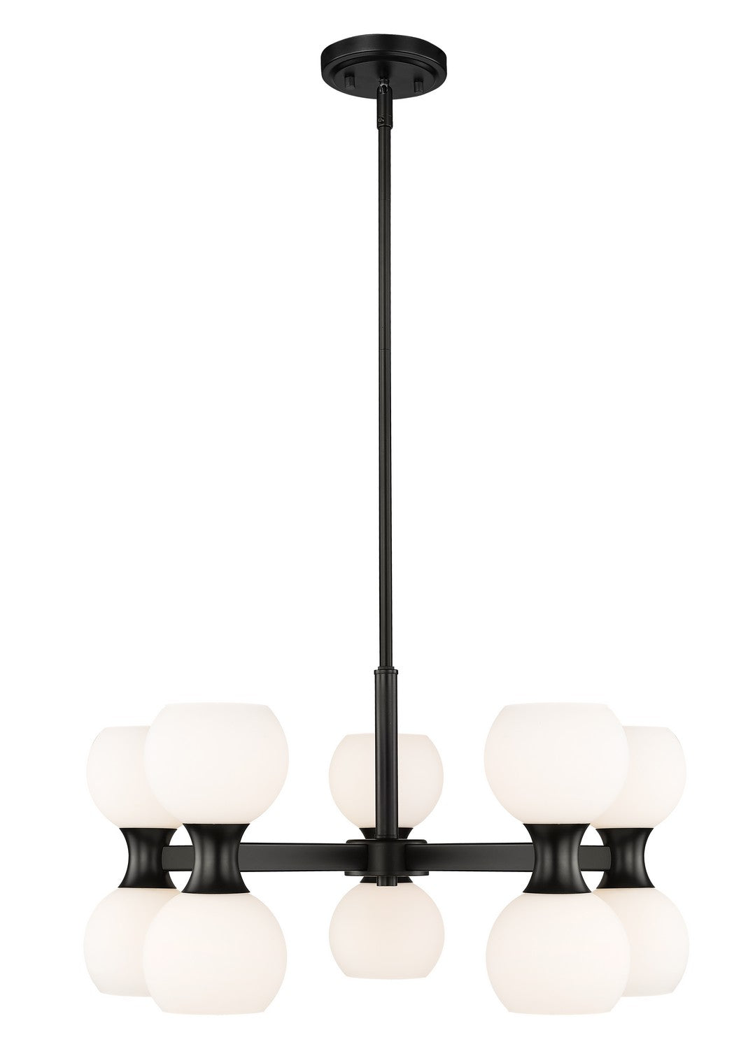 Artemis Ten Light Chandelier in Matte Black - available from The Lighting Shoppe, trusted by Canadian homeowners