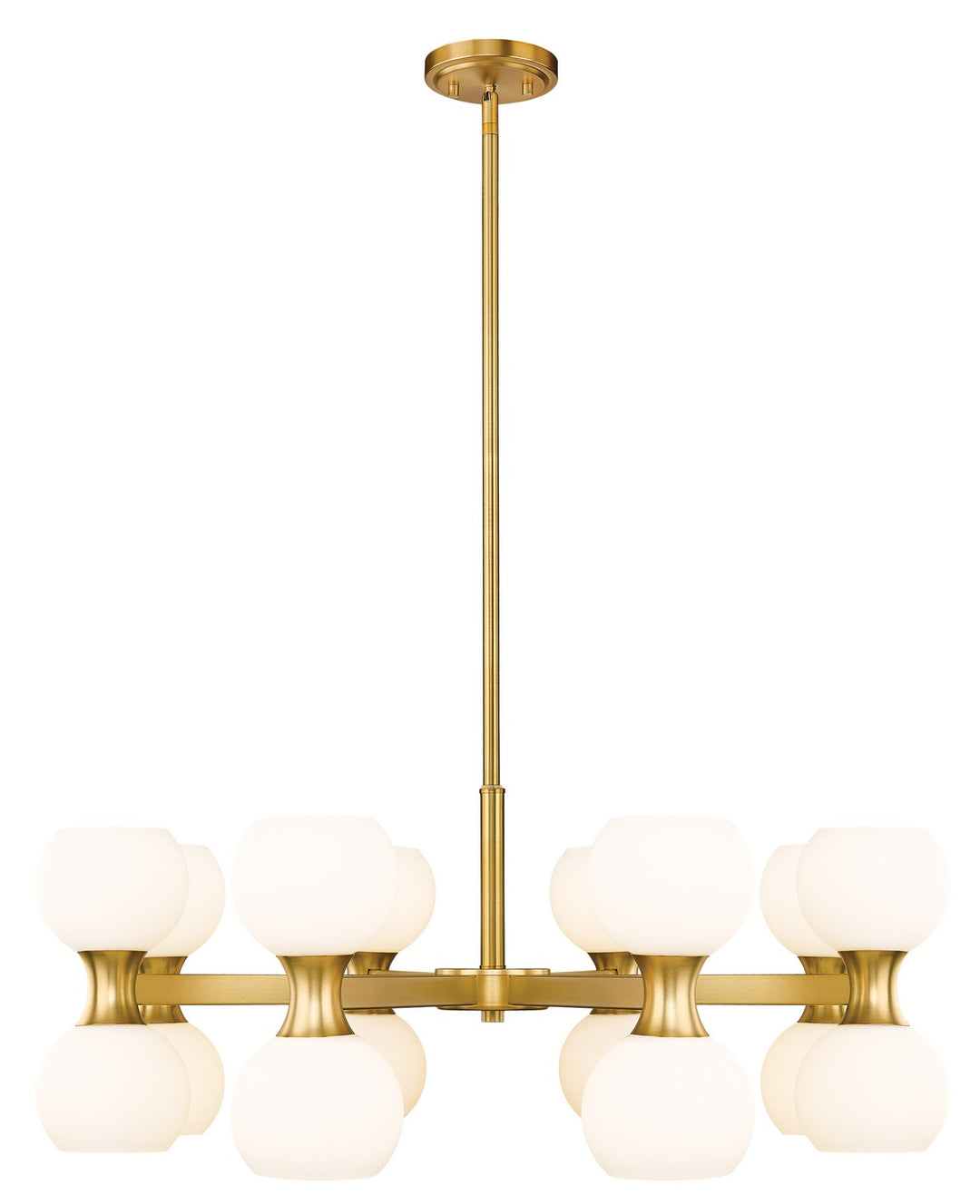 Artemis 16 Light Chandelier in Modern Gold - available from The Lighting Shoppe, trusted by Canadian homeowners