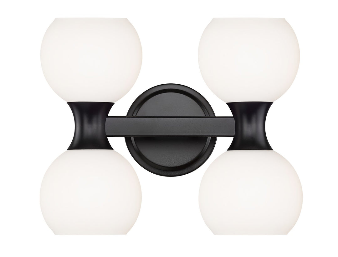 Z-Lite Canada - 494-4V-MB - Four Light Vanity - Artemis - Matte Black