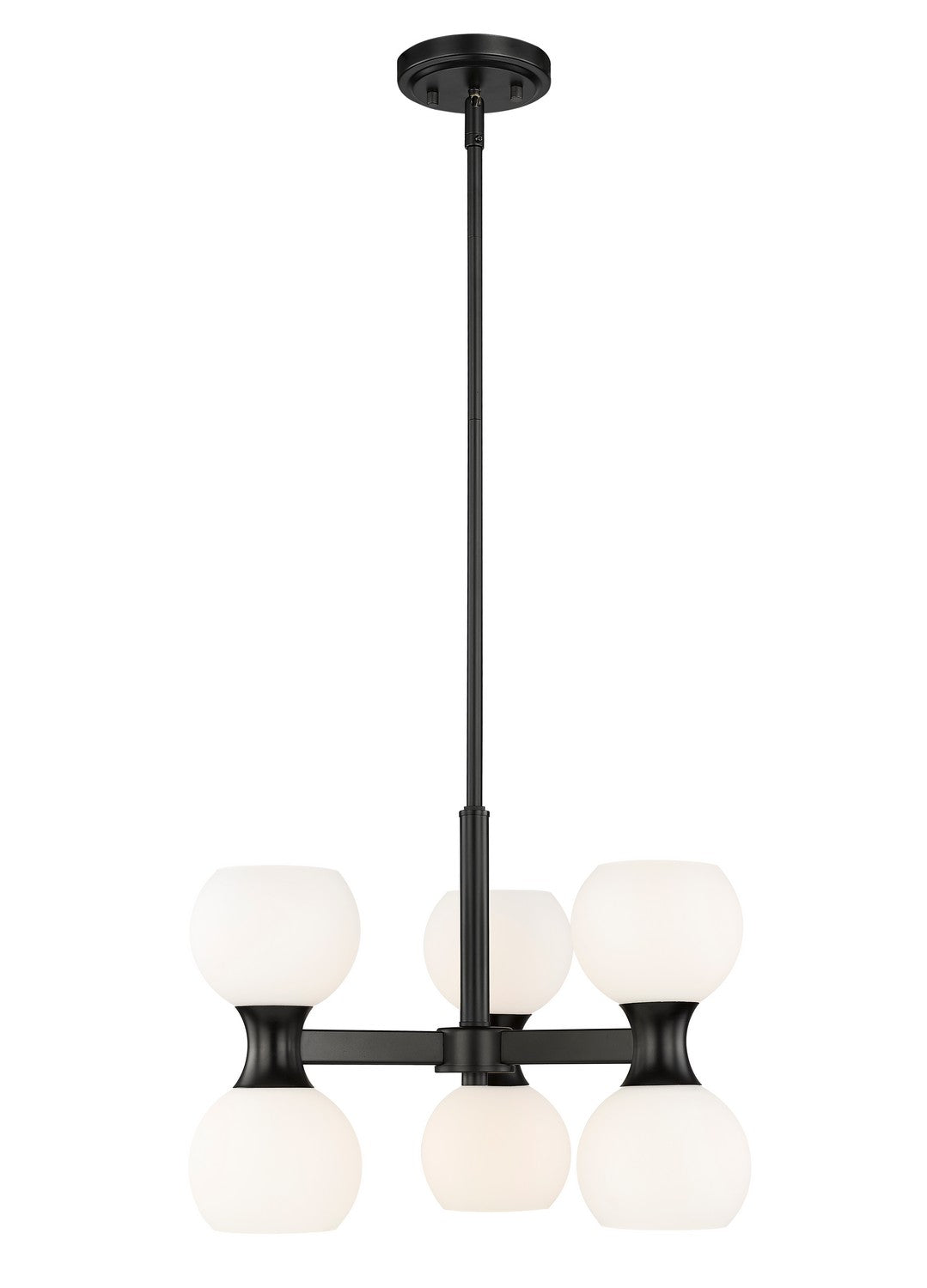 Artemis Six Light Chandelier in Matte Black - available from The Lighting Shoppe, trusted by Canadian homeowners