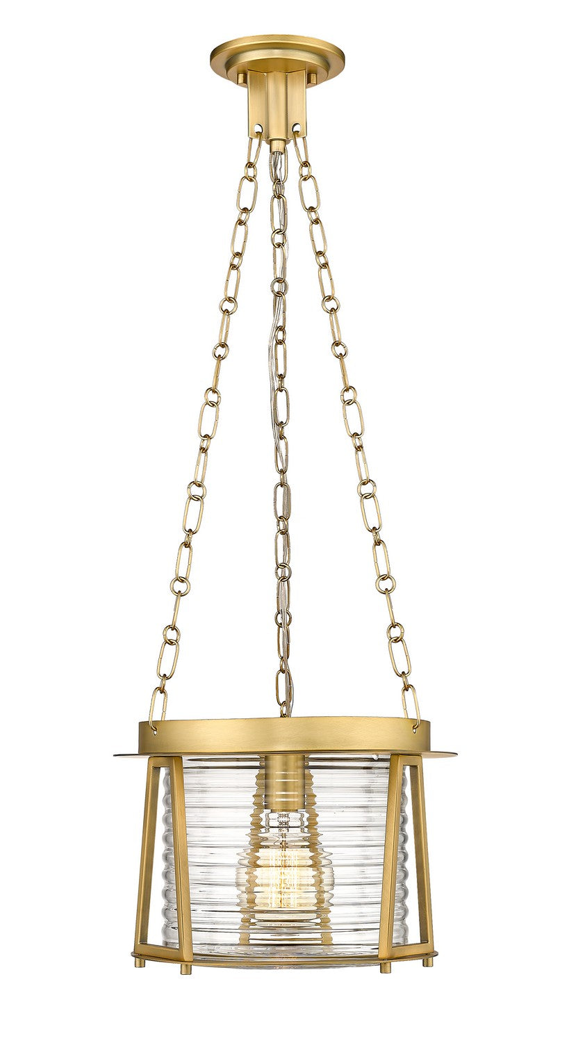 Cape Harbor One Light Pendant in Rubbed Brass - available from The Lighting Shoppe, trusted by Canadian homeowners