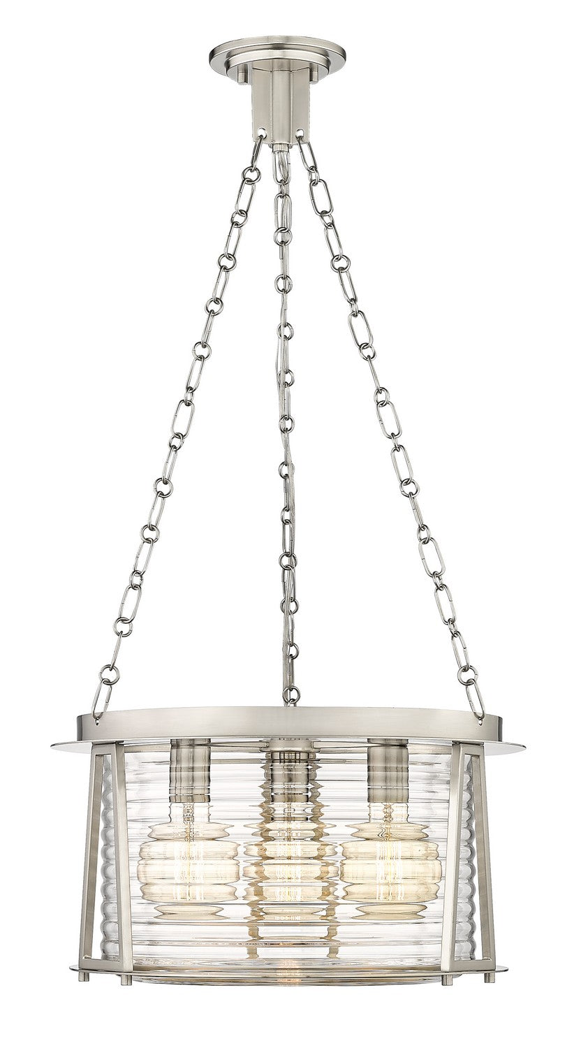 Cape Harbor Three Light Pendant in Brushed Nickel - available from The Lighting Shoppe, trusted by Canadian homeowners