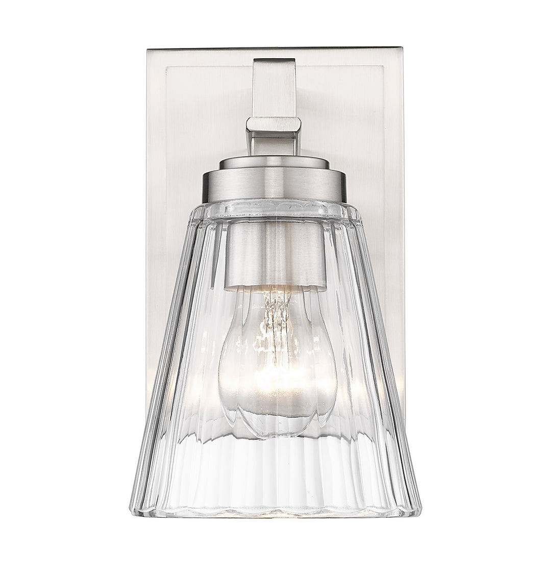 Lyna One Light Wall Sconce in Brushed Nickel - available from The Lighting Shoppe, trusted by Canadian homeowners