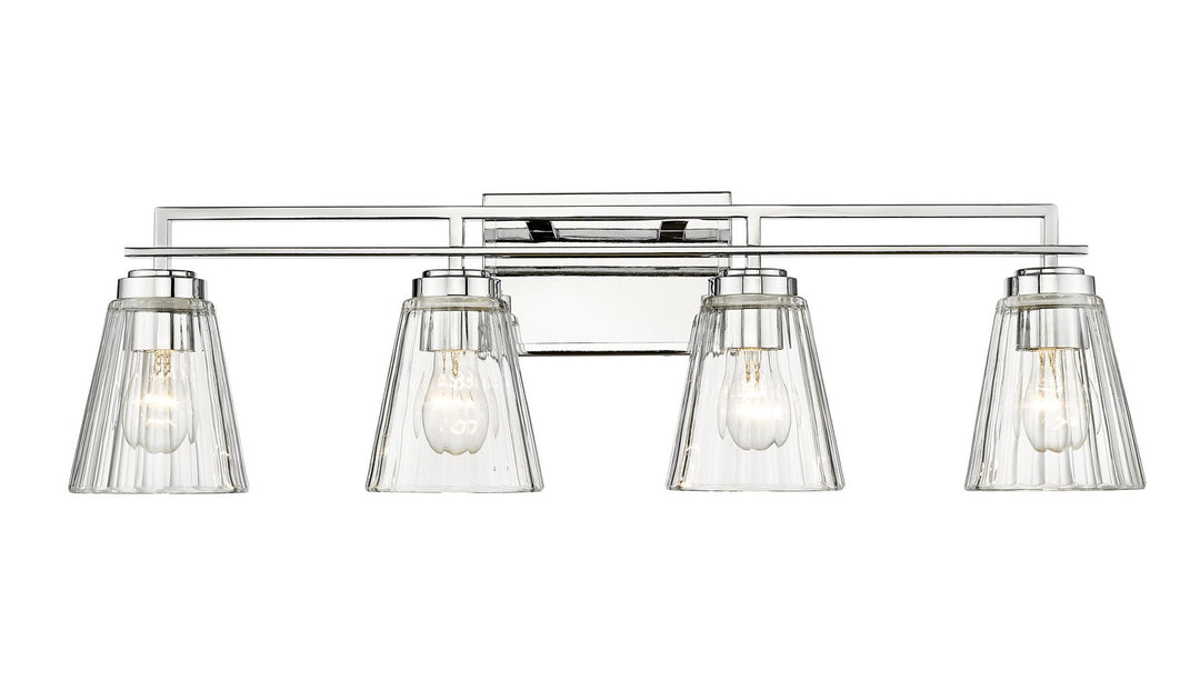 Lyna Four Light Vanity in Chrome - available from The Lighting Shoppe, trusted by Canadian homeowners