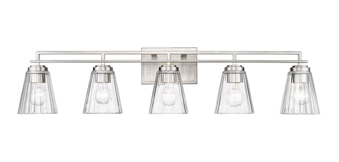 Lyna Five Light Vanity in Brushed Nickel - available from The Lighting Shoppe, trusted by Canadian homeowners