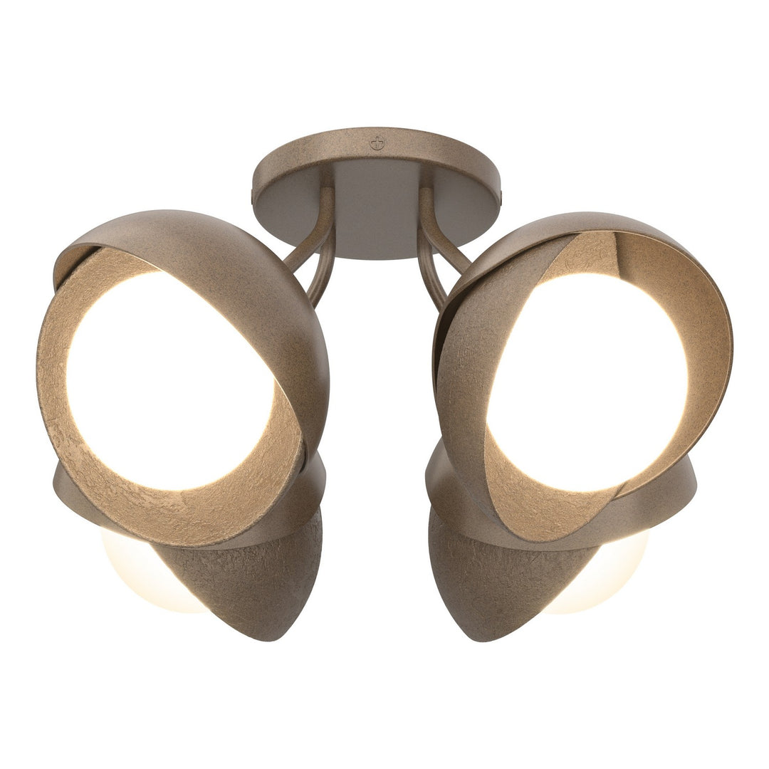 Brooklyn Four Light Semi-Flush Mount in Bronze - available from The Lighting Shoppe, trusted by Canadian homeowners