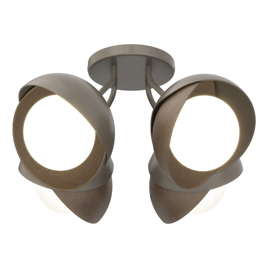 Brooklyn Four Light Semi-Flush Mount in Dark Smoke - available from The Lighting Shoppe, trusted by Canadian homeowners