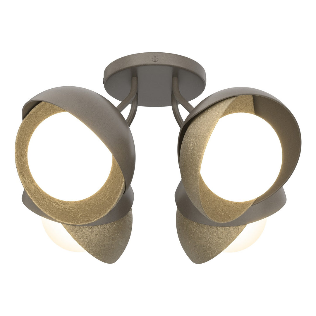 Brooklyn Four Light Semi-Flush Mount in Dark Smoke - available from The Lighting Shoppe, trusted by Canadian homeowners