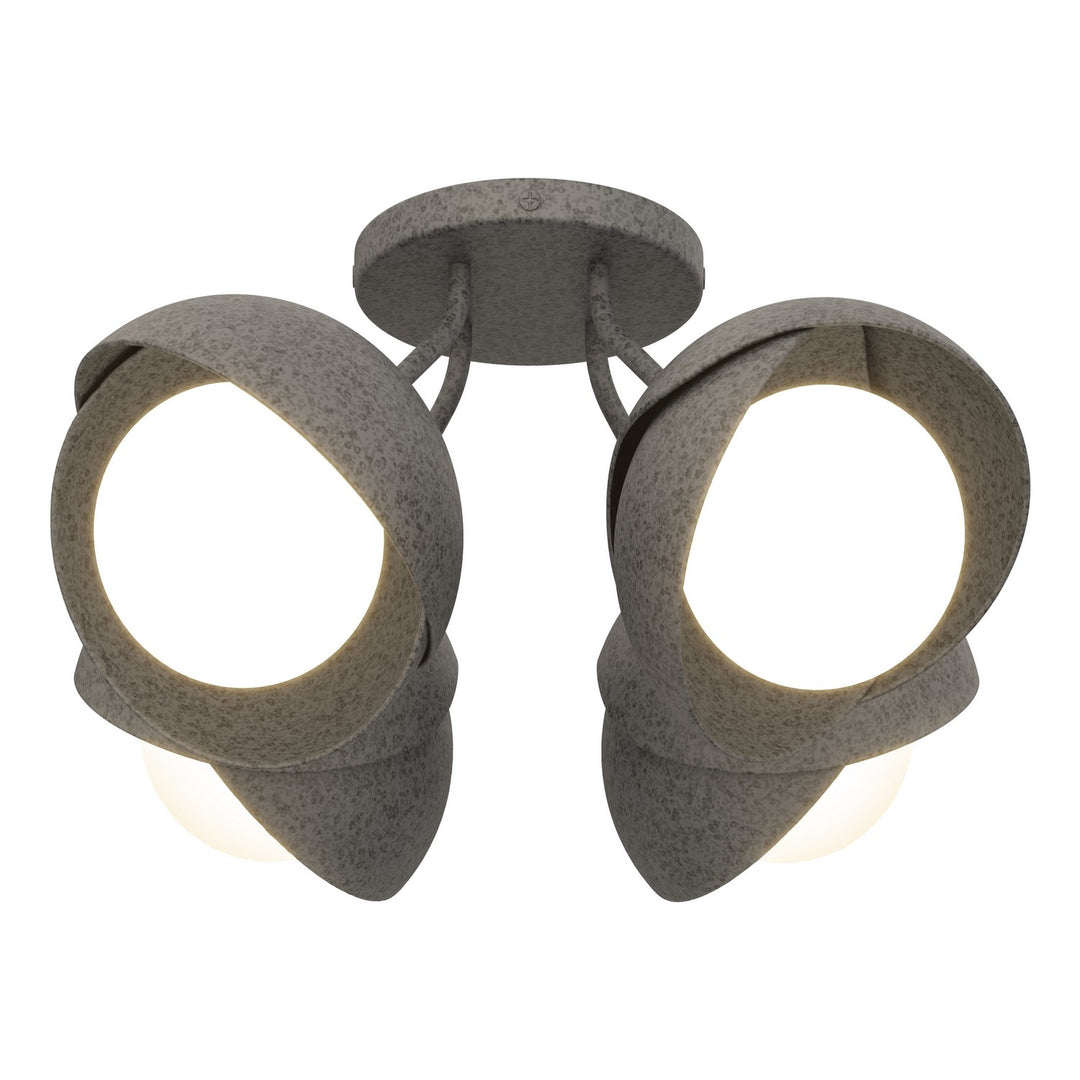 Hubbardton Forge Canada - 121376-SKT-20-20-GG0711 - Four Light Semi-Flush Mount - Brooklyn - Natural Iron
