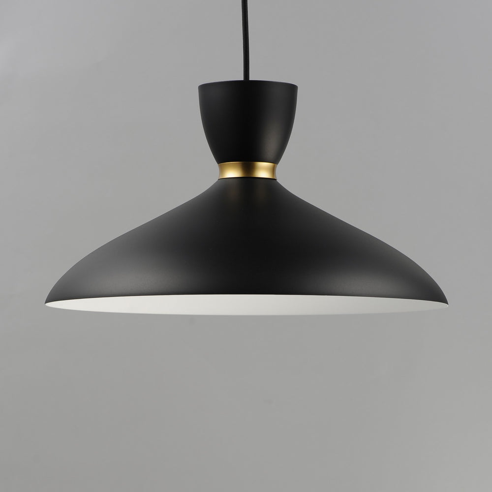 Maxim - 11304BKSBR - One Light Pendant - Carillon - Black / Satin Brass