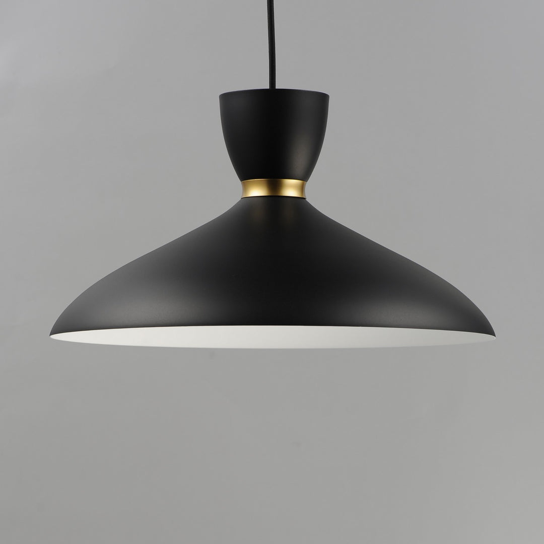 Maxim - 11304BKSBR - One Light Pendant - Carillon - Black / Satin Brass